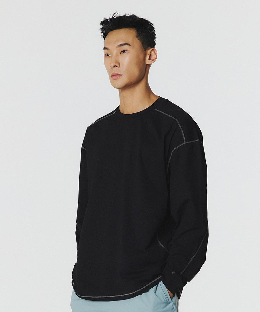 MUSINSA STANDARD SPORTS Quick-Dry Loose Fit Stitch Long Sleeve (4 Colors)