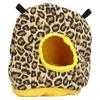 Warm Birdhouse Round Shape Soft Plush Save Space Easy Clean Safety Parrots HouseLeopard Print