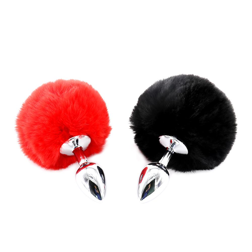 Anal Plug Rabbit Tail Role Play Stainless Steel Prostate Smooth Touch Metal Bunny Tail Sex Toys for Women Men Gay