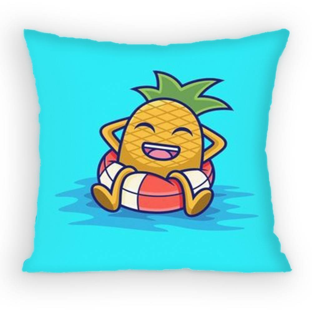 Summer Holiday Cartoon Fruit Beach Surfing Swimming Pillow Case Sofa Living Room for Bedroom Cushion Square Cushion Nap Time