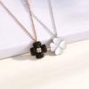 Four-leaf Clover Necklace Women's Niche Exquisite Fashion Light Luxury High-end Feeling Full of Diamonds Four-leaf Clover Pendant Necklace