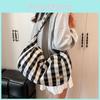 Striped Pattern Canvas Tote With Inner Hidden Zipper Pocket For Women On The Go