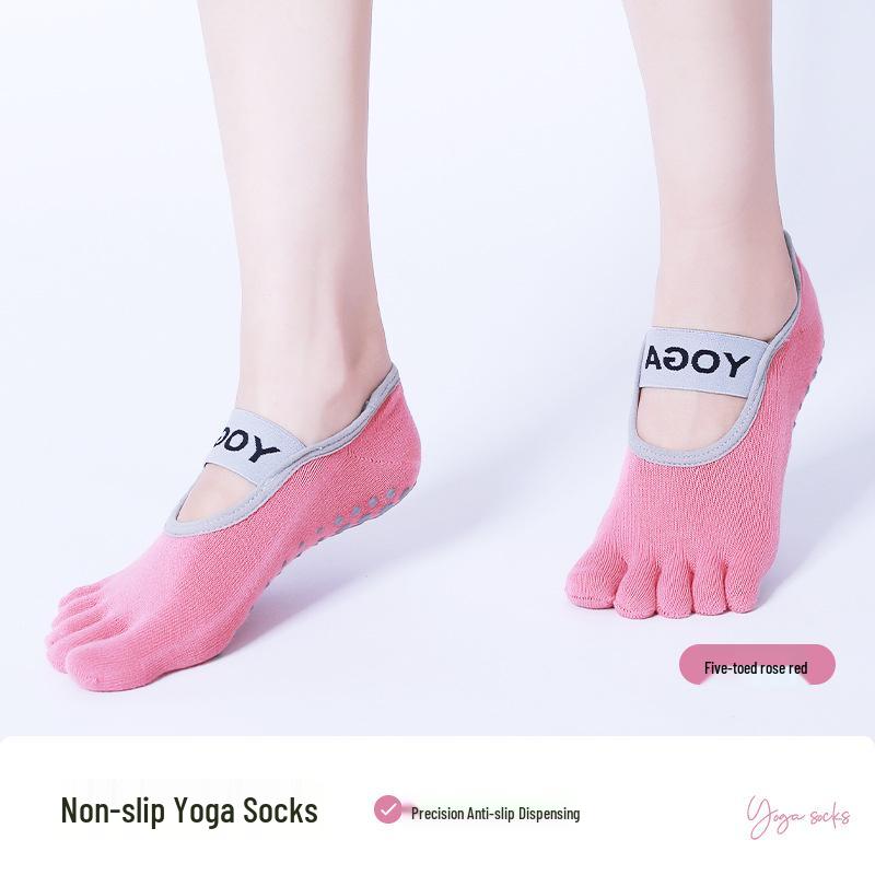 **Hot Sale Yoga Color Block Non-Slip Five-Toe Socks**
