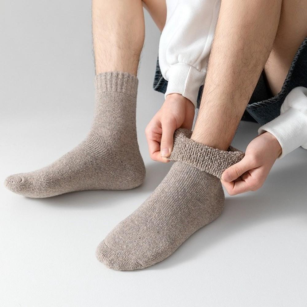 Solid Color Thermal Long Socks Breathable Stockings New Warm Socks  Winter