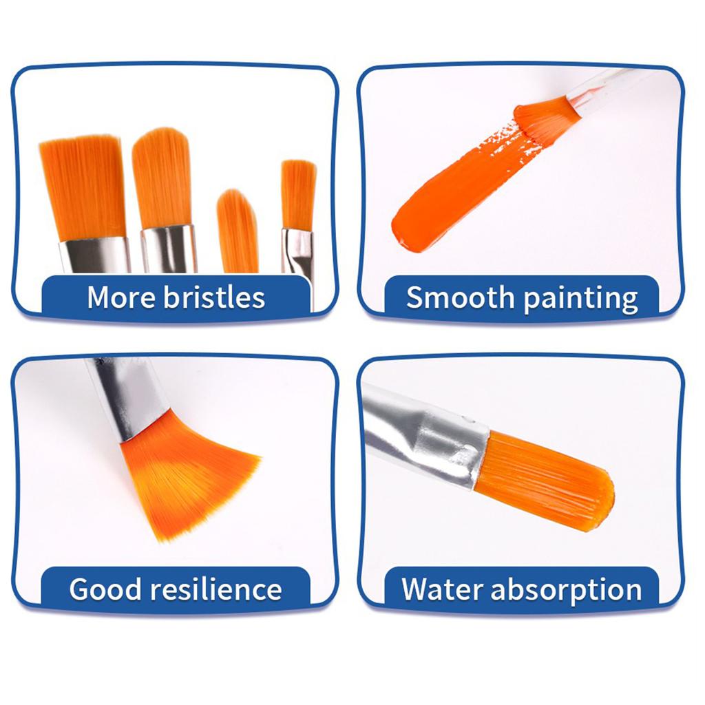 10pcs Paint Brushes Set 10 Sizes Brush Tip Art Brush Set  Painting Kits Acrylic Paint Brushes for Watercolor Oil Rock Face Paint