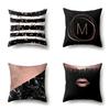 Polyester Pillow Case Automobile Decoration Home Printed Pillow Case Waist Cushion Cover Car Cushion Head Cushion Cover