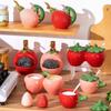 European Ceramic Strawberry Cruet Oil Pot Creative Fruit Kitchen Seasoning Jar Salt Sugar Chili Jar Soy Sauce Vinegar Bottle New