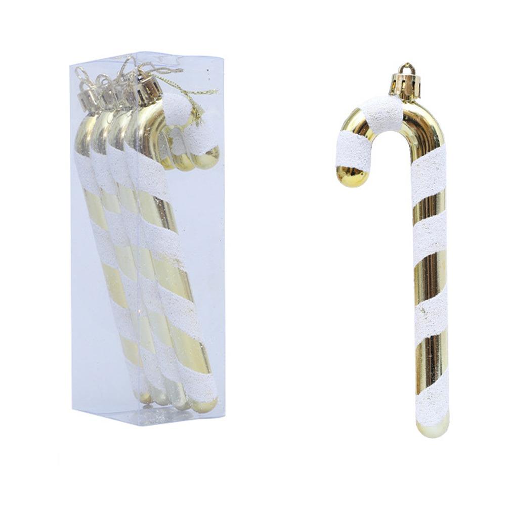 4pcs Shatterproof Lollipop Cane Pendant Plastic Christmas Tree Pendant  Merry Christmas Decoration