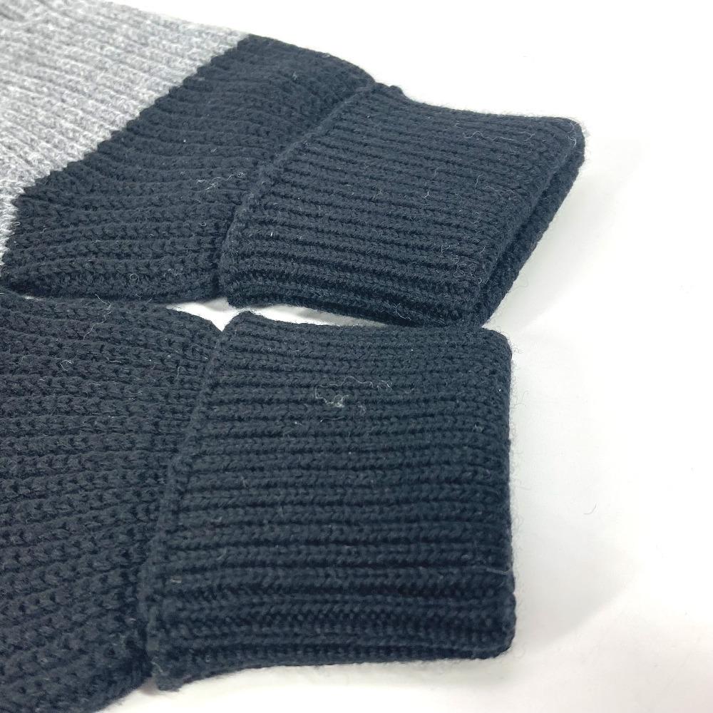 Dior 213MG01AT481 Logo CD Bicolor Accessories Gloves Wool Black/gray