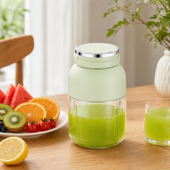 Bezdrátový přenosný mixér, USB dobíjecí pohárek na džus pro smoothies, Osobní mixér s velkou kapacitou na ovoce, Drtí led