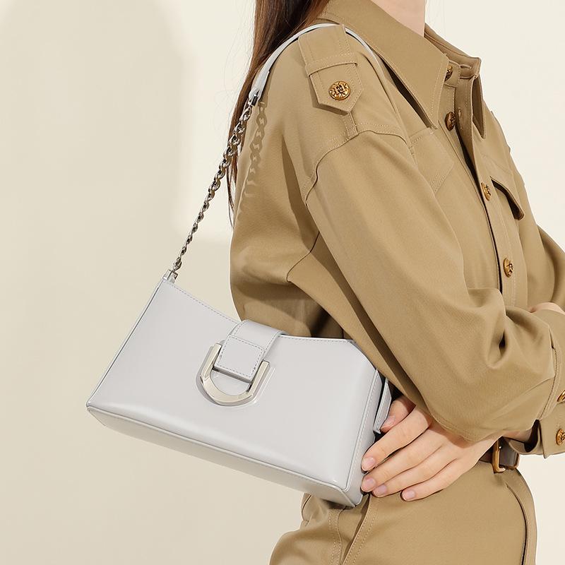 Spring Fashion Cowhide Bag for Women with High End Underarm Commuting Bag  New Daily One Shoulder Crossbody Bag for Women