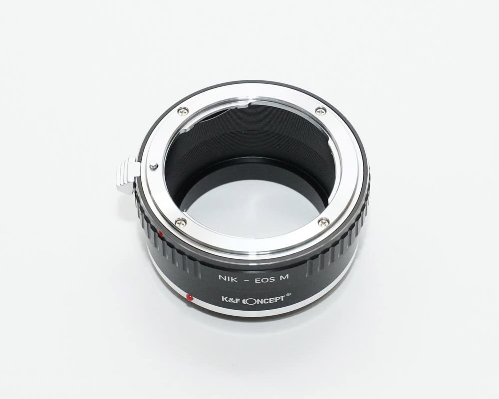 Nikon AI Lens To Canon EOS M Mount Adapter with Lens Cloth K&F Nf-eosm (KFEOSM)