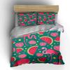 Flamingo & Watermelon Bedding Set Bedding Duvet Cover Set Duvet Cover Pillowcases (1 * Duvet Cover 2 * Pillowcases, Without Duvet Insert)