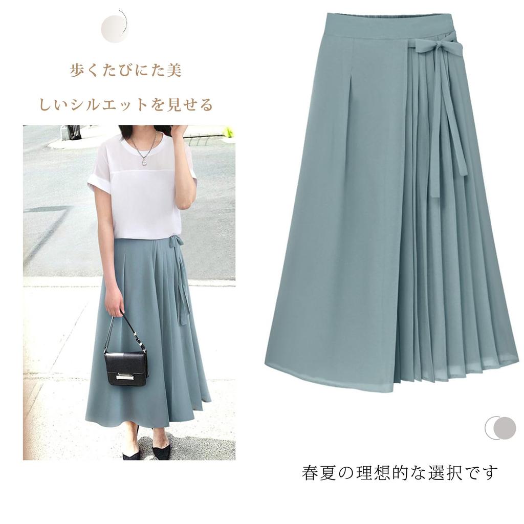 Einfarbiger Gaucho-Anzug Plissee Lang Hoch Koreanisch Pendeln [JLBOCMGT] Damen Weitbeinige Hose, Farbe, Hose, Hose, Culottes, Hose, Taille, Stil, Hose,