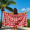 Aardbeien Gingham Bloemen Sneldrogende Badhanddoek Microvezel strandlaken lichtgewicht zwemmen kamperen yoga strand uit
