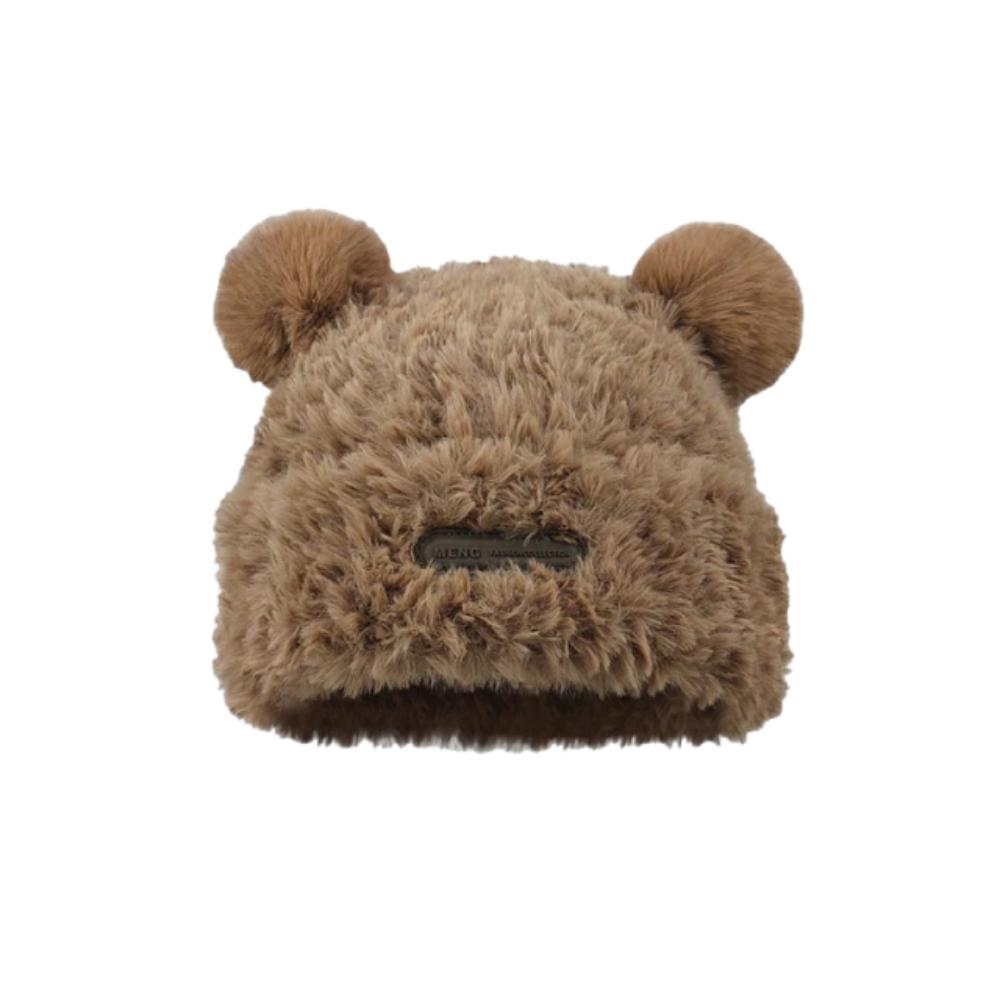 Gifts Korean Style Bear Plush Hat Windproof Soft Plush Pullover Hats Keep Warm Thickened Ear Protector Hat Autumn and Winter