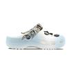 Crocs Crush Clog EVA Hello Smile Slipper Decorative Buckle Hand Painted Graffiti Casual Fashion Versatile Hole Shoes Unisex White