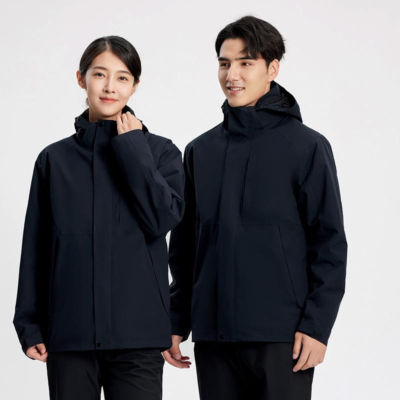 Outdoor Jacket Men's Three-in-one Removable Liner Fleece Business Casual Overalls Autumn and Winter Windproof Jacket Women