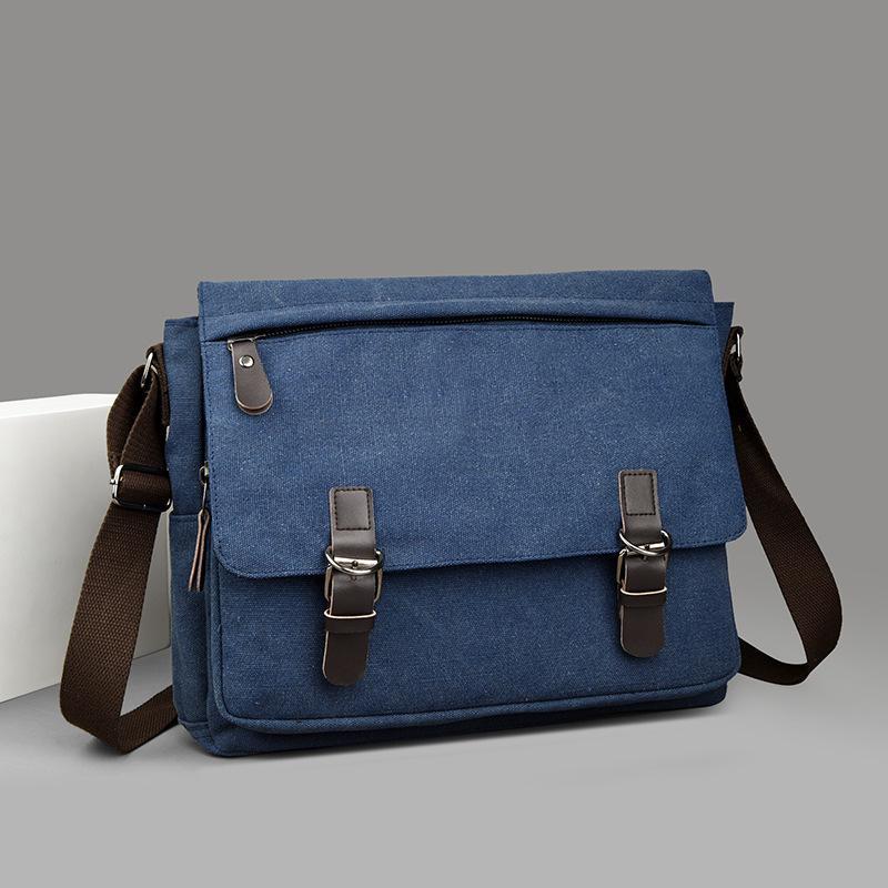 Korean Canvas Messenger Bag: Trendy Large Capacity Shoulder Bag for Men, Students, and Camera Gear