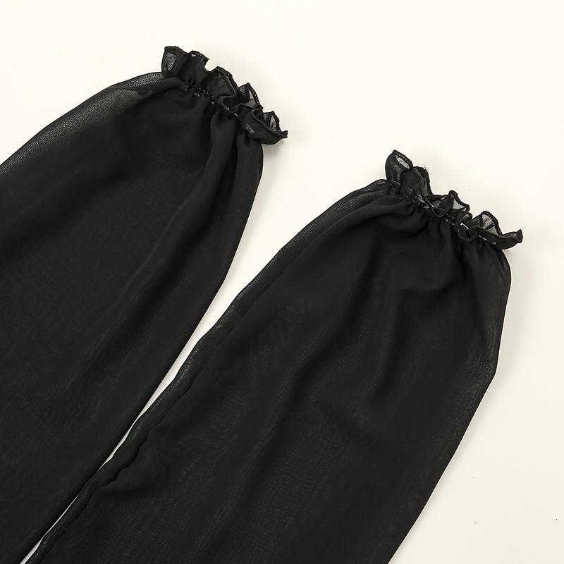 2Pcs Solid Color Chiffon Shawl Summer Air-Conditioned Shirt Sunblock Beach Towel With Shoulder Sleeve Cape Set 150*48Cm