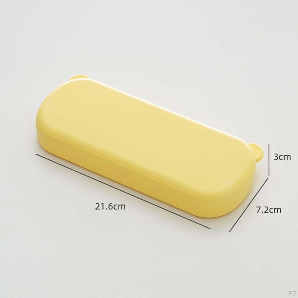 Multifunction Pencil Case Container Simple Rectangle Practical Large Capacity Storage Compact