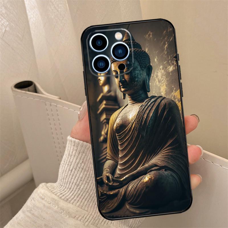 India Buddha Phone Case For iPhone 16 15 14 11 12 13 17 Pro Max Mini 15 16 Plus 16e 17 Air Cover Coque