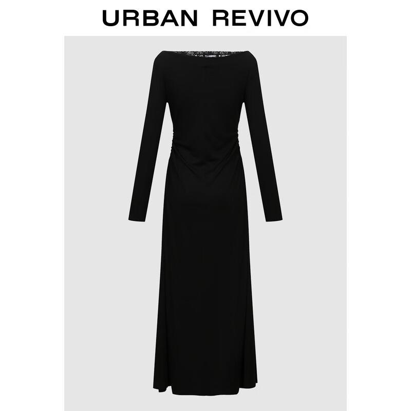 

UR 2025 Autumn Lace Pleated A-line Dress L