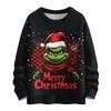 Ladies' Fashionable Casual Long Sleeved Cute Print Round Neck Knitted Yarn