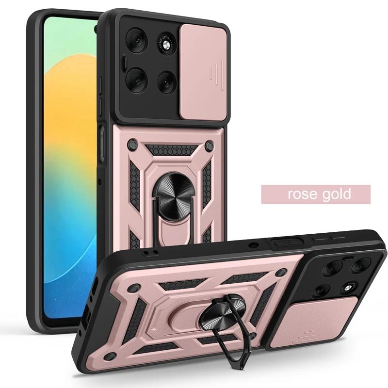 For Motorola Moto G86 5G Case Shockproof Armor Magnetic Holder Ring Case For Moto G86 G 86 MotoG86 Slide Lens Protect Cover