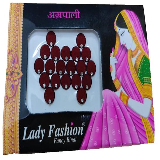 @ Velvet Maroon Bindi With Shiny Stone For Women 6Gm Zr-8076-60%Off