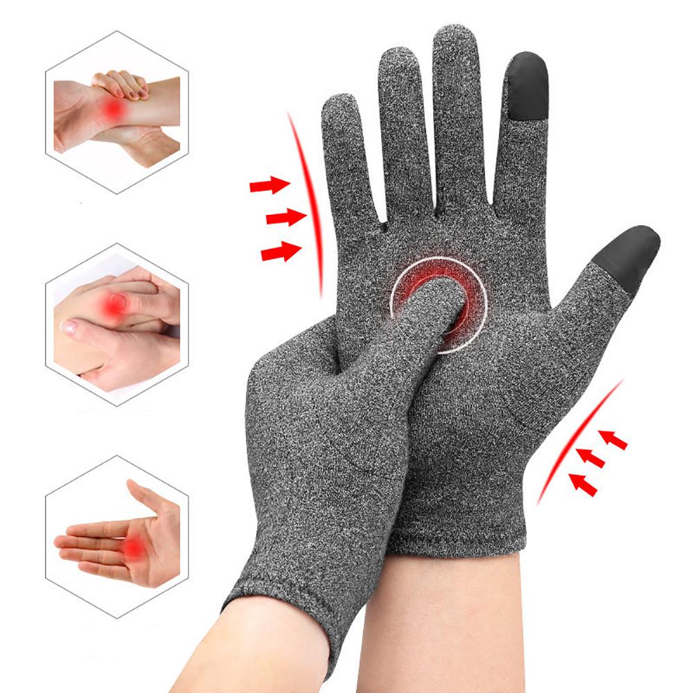 1 Pair Compression Arthritis Gloves Comfortable Fit For Men Women Full Finger Rheumatoid Osteoarthritis Cycling