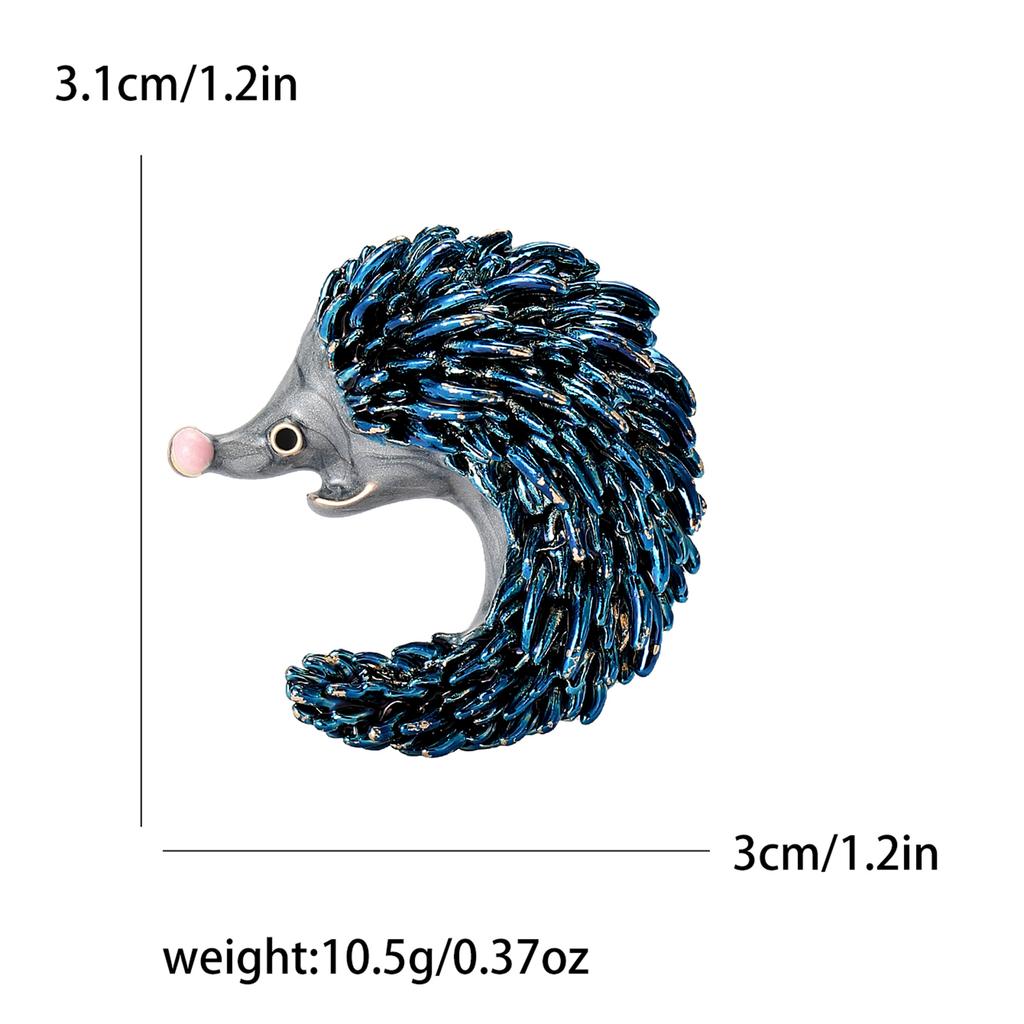 Enamel Hedgehog Brooches for Women Unisex Small Animal Pins Banquet Party Backpack Gifts Jewelry Accessories