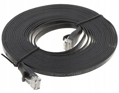 Patchcord UNITEK C1812GBK Cat.6 Płaski, UTP, RJ45, 5m