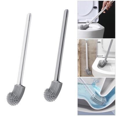 Flexible Biegbare Silikon-Toilettenbürste Badezimmer Toilettenreinigung Ersatzbürste Toilettenschüssel-Reinigungswerkzeug Langlebig