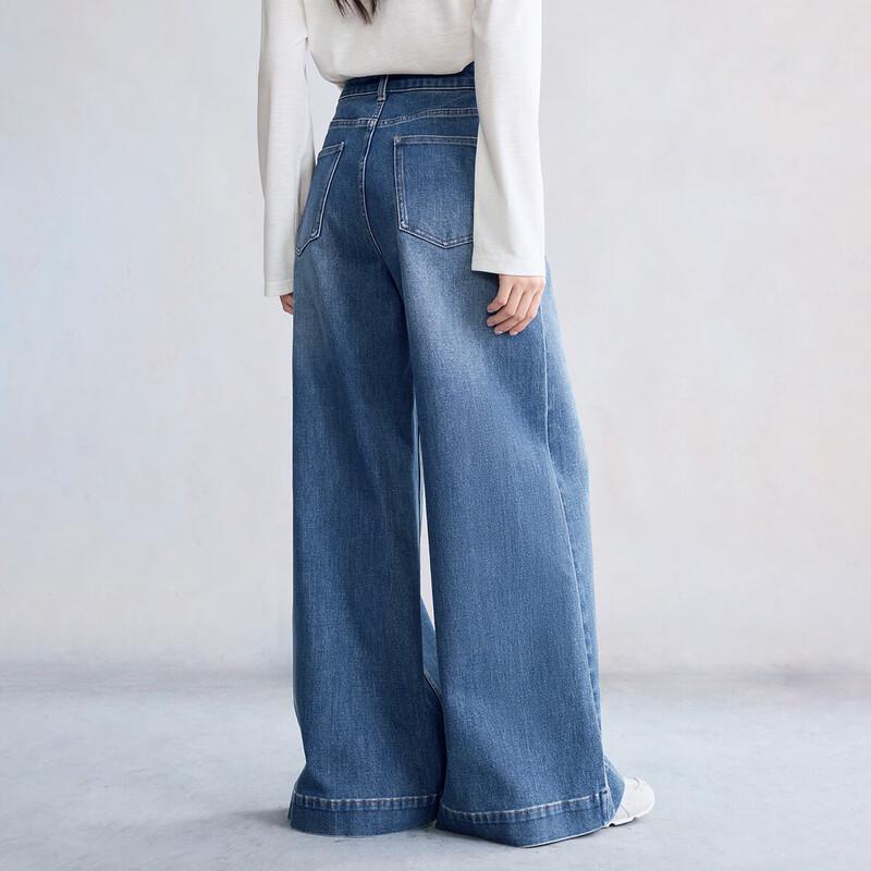 Dámské volné džíny INMAN s vysokým pasem a širokými nohavicemi