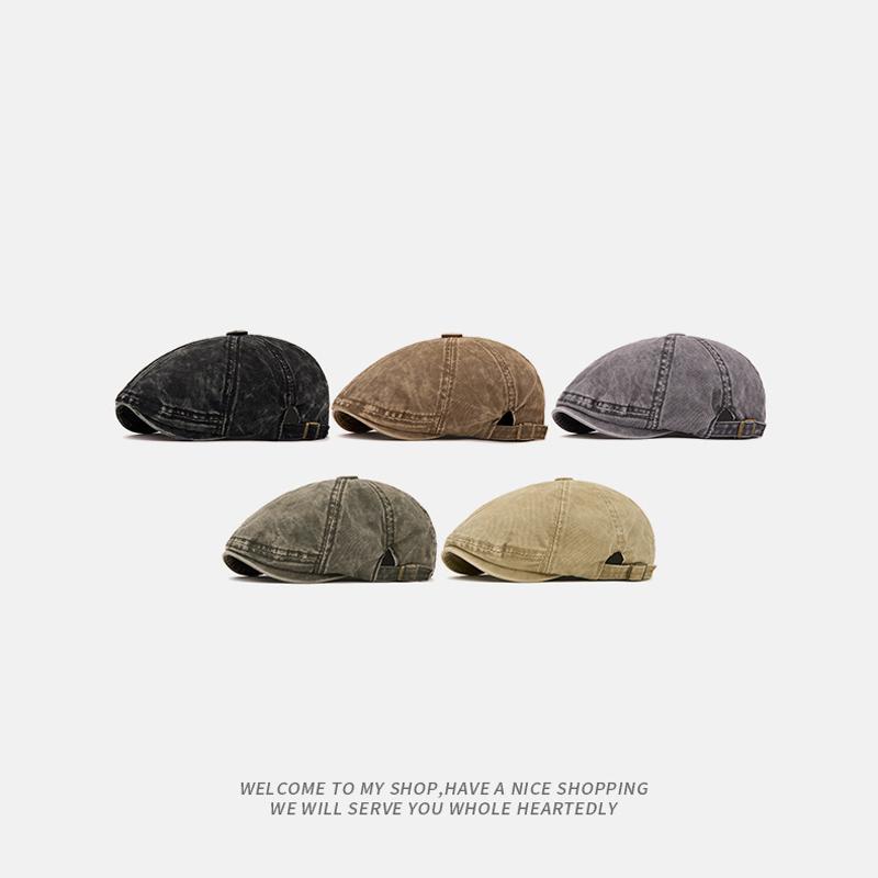 Denim Beret Men's Retro Forward Cap British Newsboy Hat