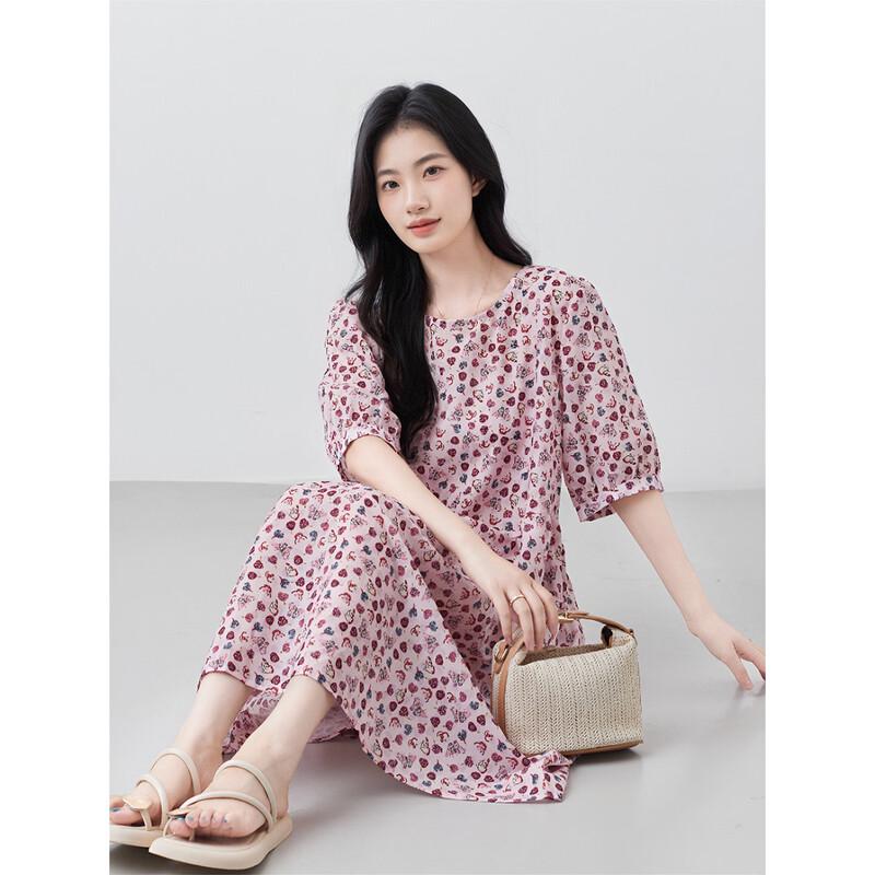 Aiyilian Women s Retro Print Summer Dress US 7