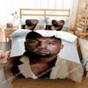 Rapper Kanye West Musik 3D Bettwäsche-Set Bettbezug Kissenbezüge Einzelbett Twin Full Queen King Size Heimdekoration Tagesdecke Jungen Geschenk