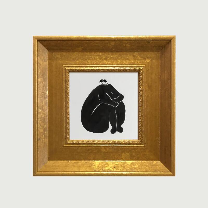 Бэйдо Ян Винтажная Золотая Фольга Деревянная Рама Декоративная Картина