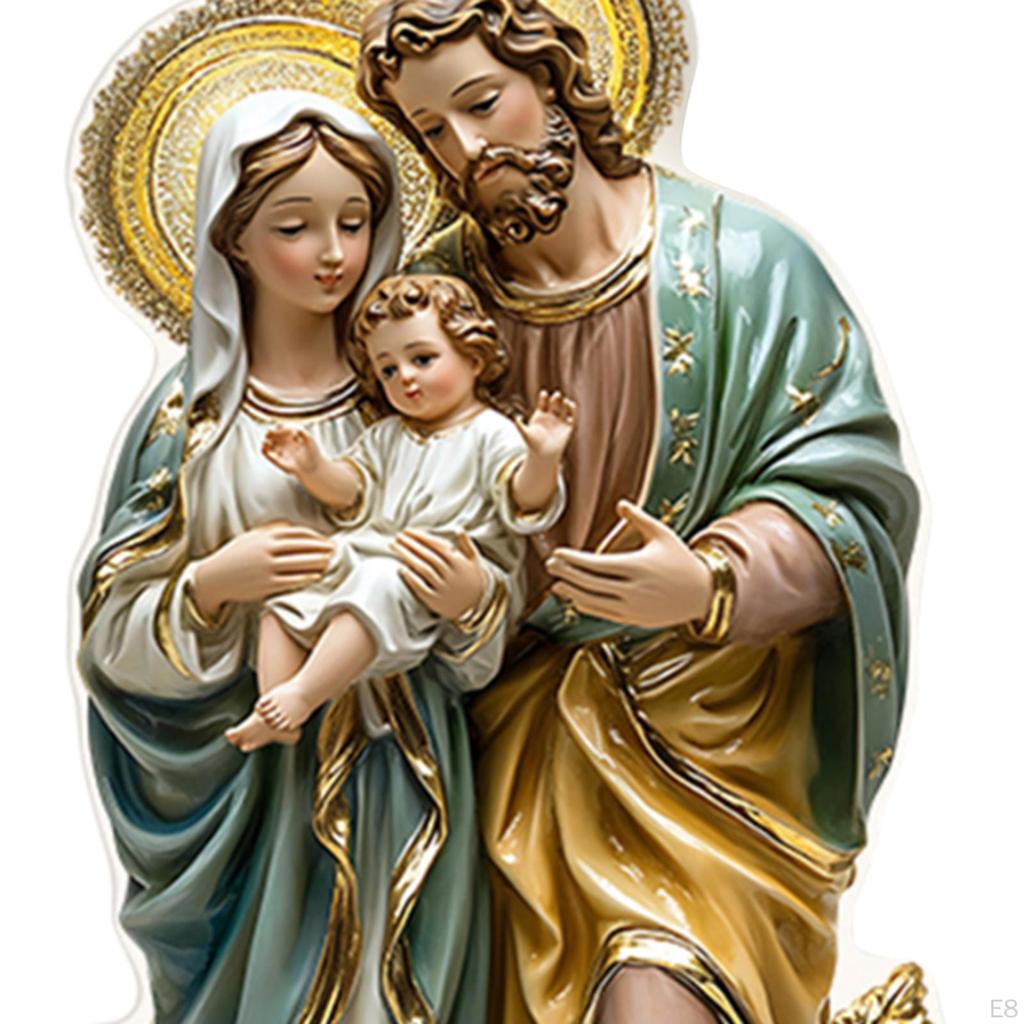 Decoración 2D Sagrada Familia, Arte y Artesanía Acrílica, Coleccionables, Adorno Navideño, Decoración Religiosa para el Hogar