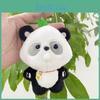 Plush Soft Lovely Panda Keychain Doll Cute Bubble Blowing Design Perfect For Gifts Collectibles And