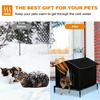 Winter Outdoor Cat House Insulated Waterproof Elevated Warm Bed Shelter for Stray Cats Kittens Small Animals Patio Garden Use