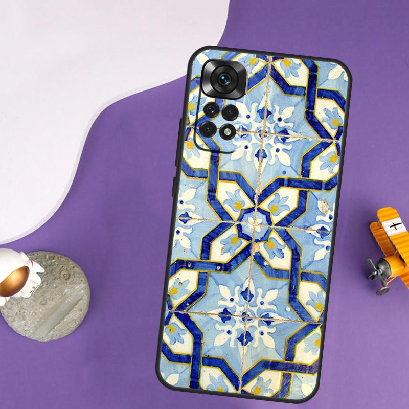 

Portuguese Tiles Case For Xiaomi Redmi Note 13 Pro 14 12 9 10 11 Pro 10S 11S 12S Redmi 14C 13C 10C 12C Cover Redmi Note 9