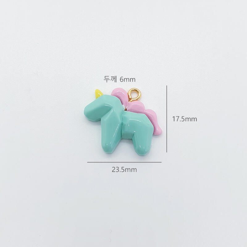 Pastel Unicorn Keychain Bead Craft Chaki Case