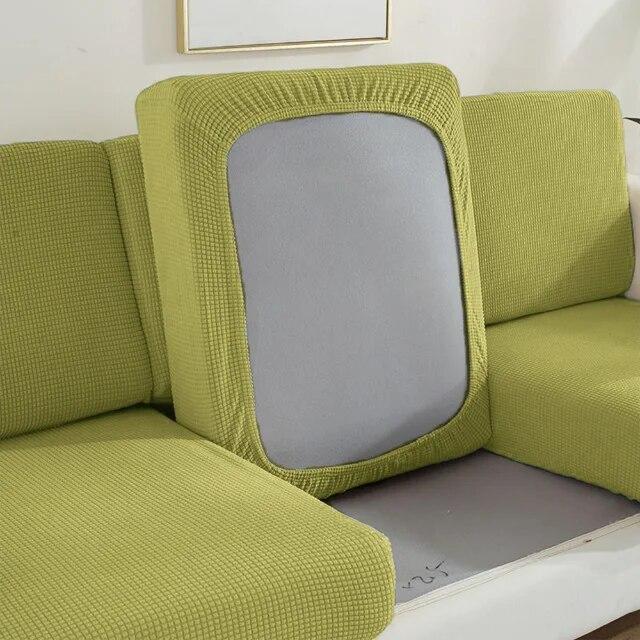 Polar Fleece Sofa Cover Jacquard Stretch Sofa Cushion Seat Cover Spandex L-shaped Corner Seaction Cover Living Room Anti-dust
