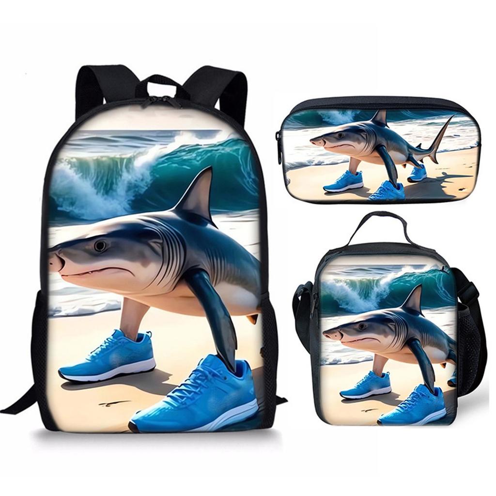 Cartoon Printing Casual Shoulder Bag Junior High School Students Large Capacity Backpacks