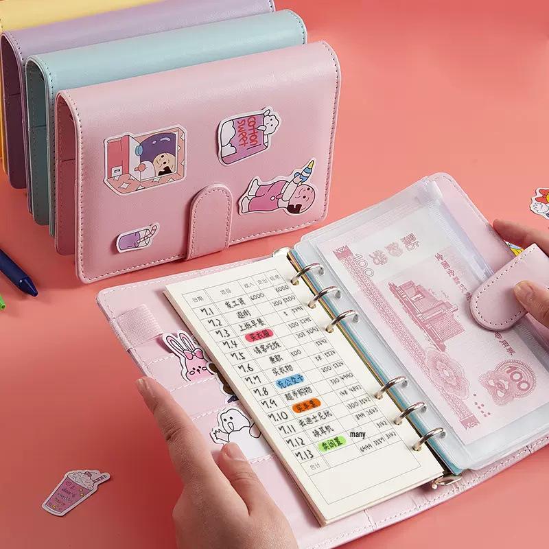 Macaron Style Budget Planner: Korean Cash Diary & Kids' Expense Notebook