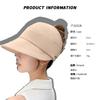 Hat Women'S Summer Splicing Empty Top Sunscreen Hat Big Head Circumference Bucket Hat Cap Breathable Quick Drying Sun Hat
