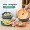 Shell Plate Green Dessert Family Sushi Breakfast Dried Fruit Snack Shell Bone Spit Plate