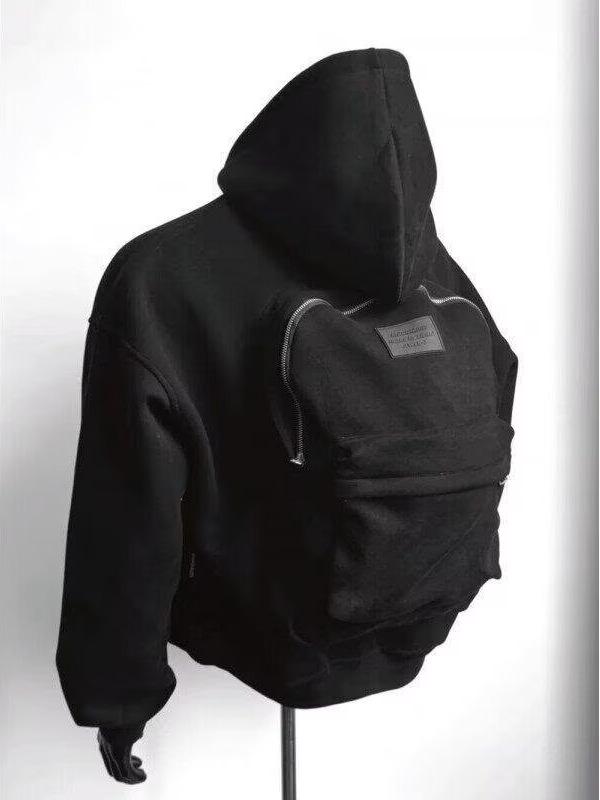 Designer Heavyweight Hooded Sweatshirt with Backpack - Loose Fit Plus Size, Trendy Student Niche Jacket
